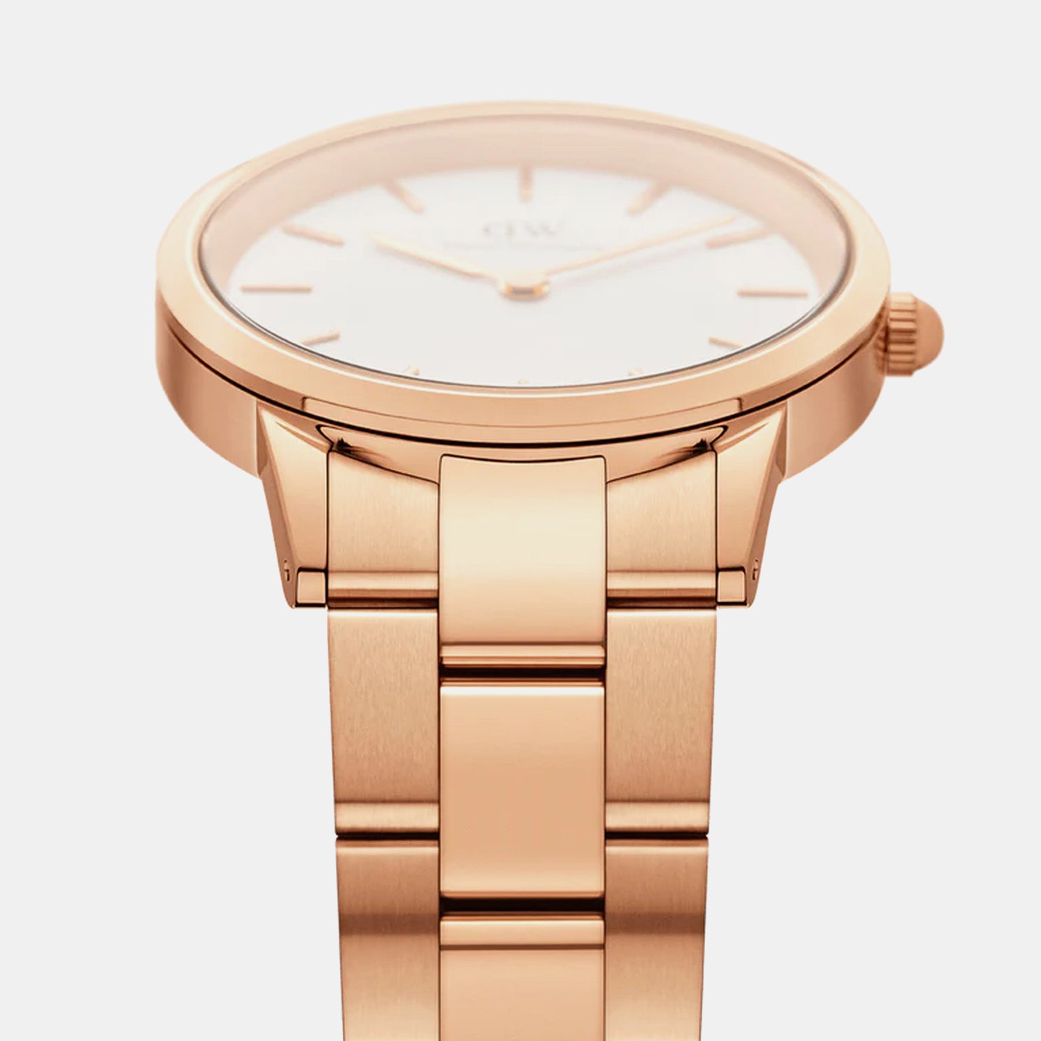 Iconic Unisex Quartz White Dial Analog Stainless Steel Watch DW00100209K