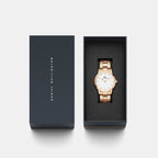 Iconic Unisex Quartz White Dial Analog Stainless Steel Watch DW00100209K