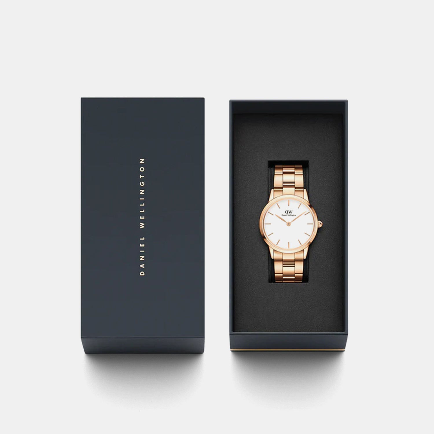 Iconic Unisex Quartz White Dial Analog Stainless Steel Watch DW00100209K