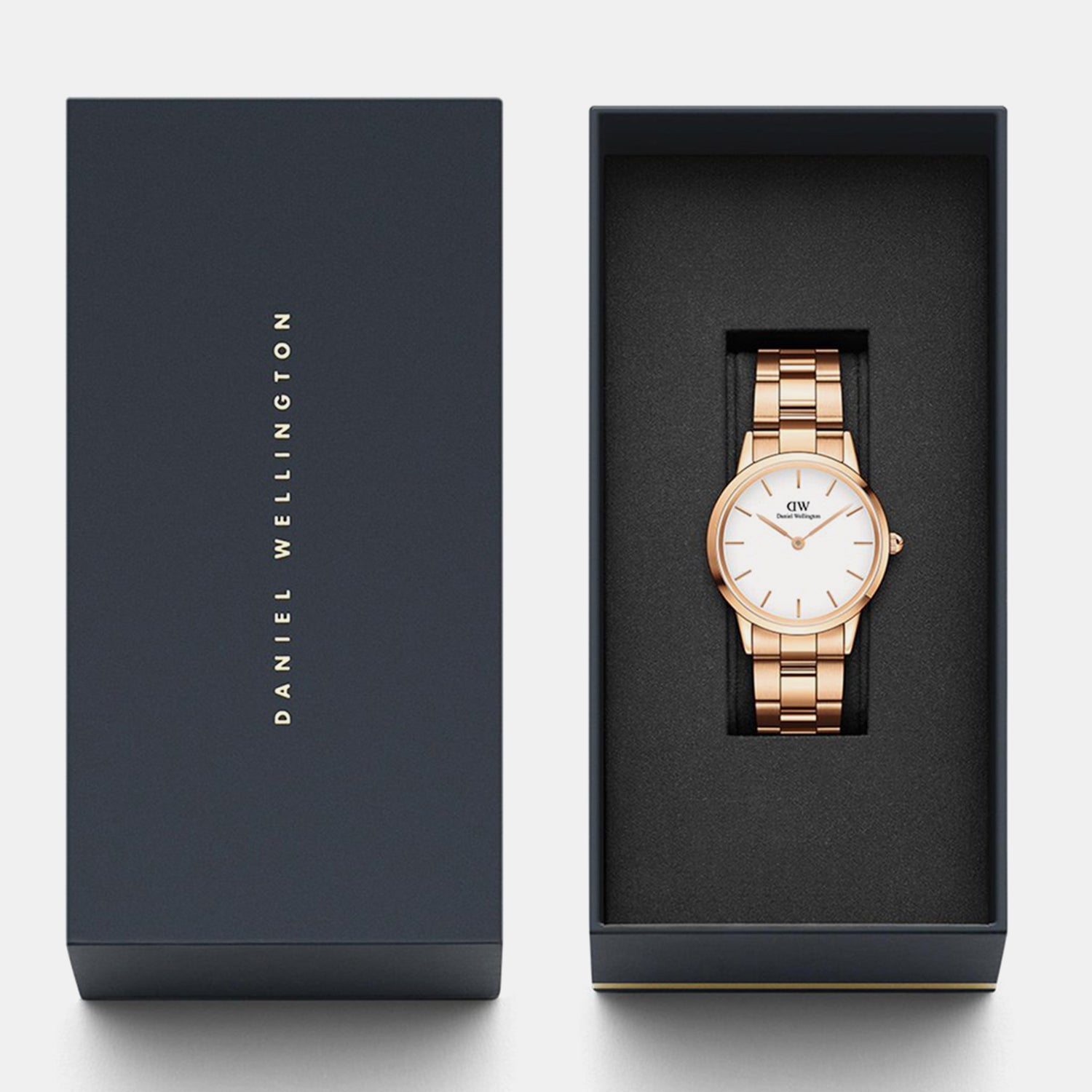 Iconic Women Quartz White Dial Analog Stainless Steel Watch DW00100211K