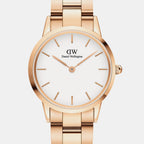 Iconic Women Quartz White Dial Analog Stainless Steel Watch DW00100211K