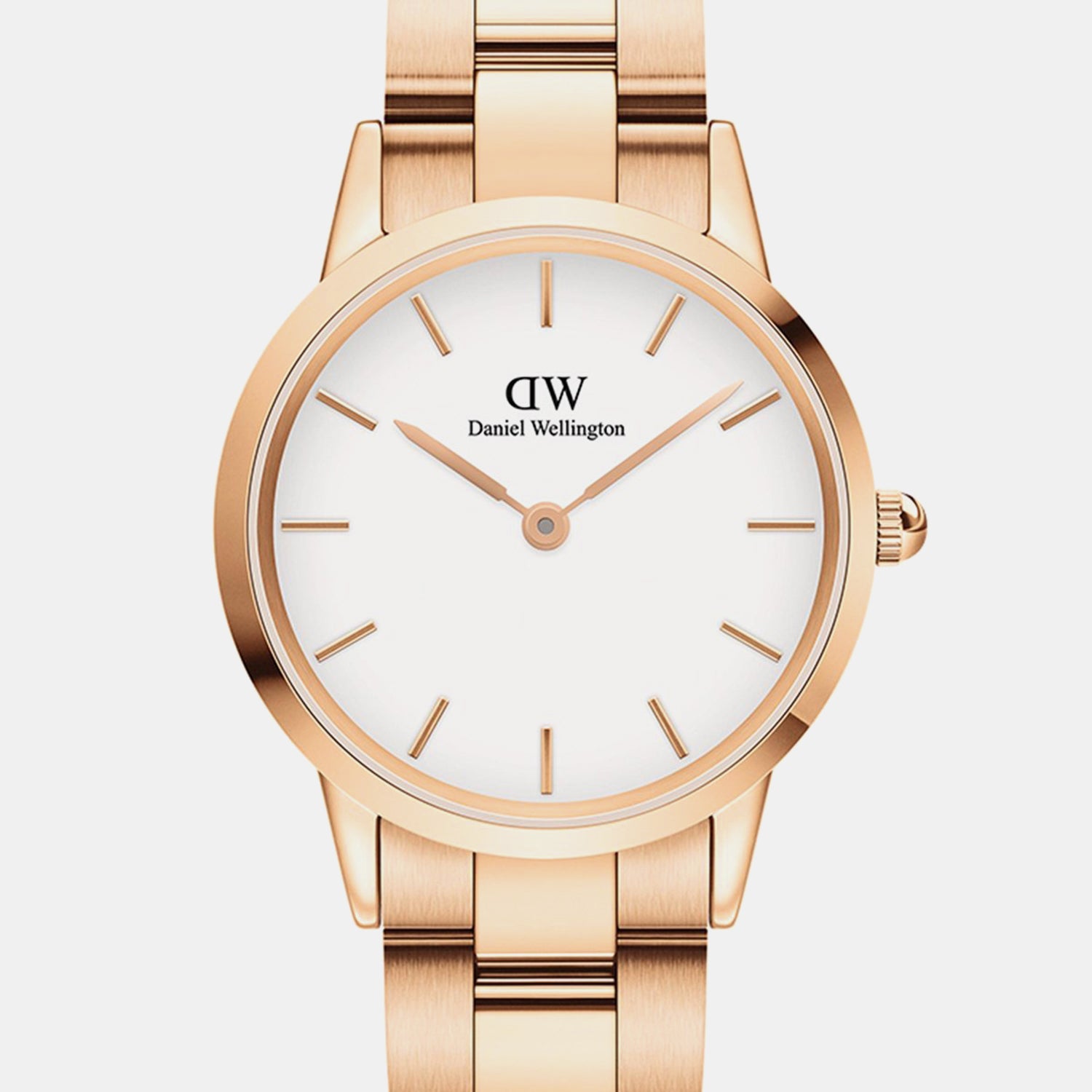 Iconic Women Quartz White Dial Analog Stainless Steel Watch DW00100211K