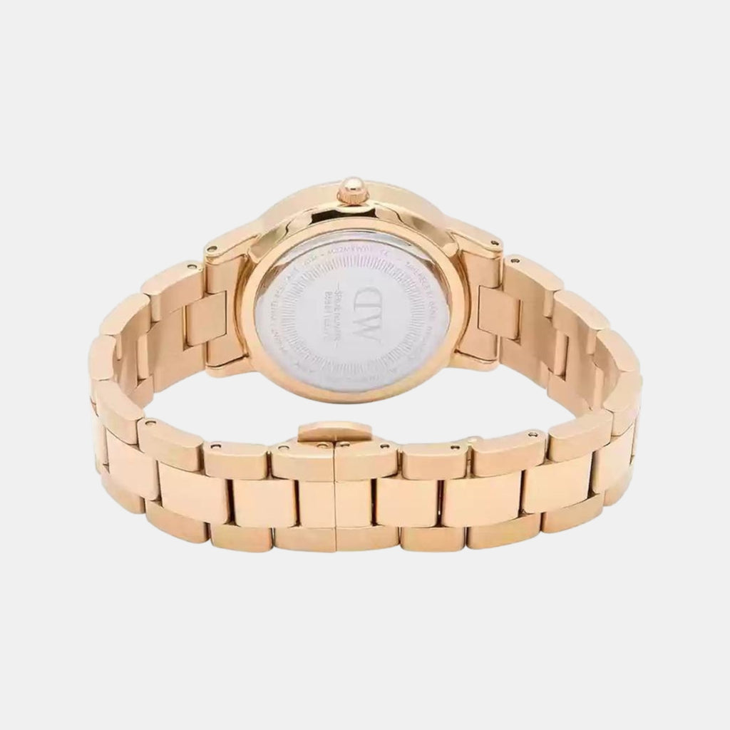 Iconic Women Quartz Black Dial Analog Stainless Steel Watch DW00100214