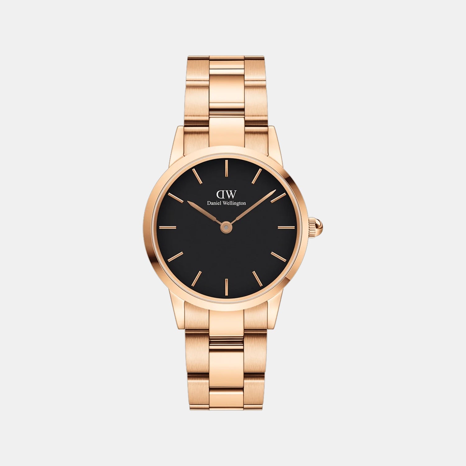 Iconic Women Quartz Black Dial Analog Stainless Steel Watch DW00100214K