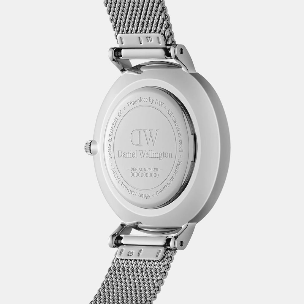 Petite Women Quartz Black Dial Analog Stainless Steel Watch DW00100218K