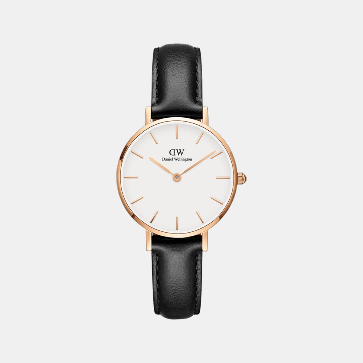 Petite Women Quartz White Dial Analog Leather Watch DW00100230K