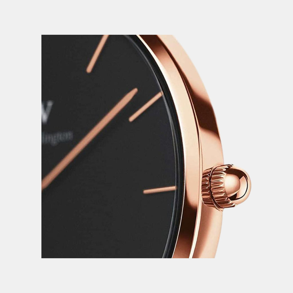 Petite Women Quartz Black Dial Analog Stainless Steel Watch DW00100307