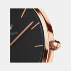 Petite Women Quartz Black Dial Analog Stainless Steel Watch DW00100307