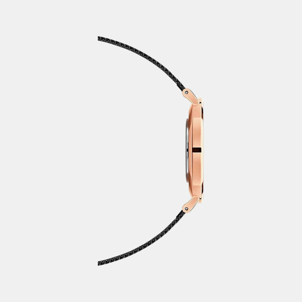 Petite Women Quartz Black Dial Analog Stainless Steel Watch DW00100307