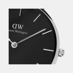 Petite Women Quartz Black Dial Analog Stainless Steel Watch DW00100308