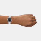 Iconic Men Quartz Black Dial Analog Stainless Steel Watch DW00100342K