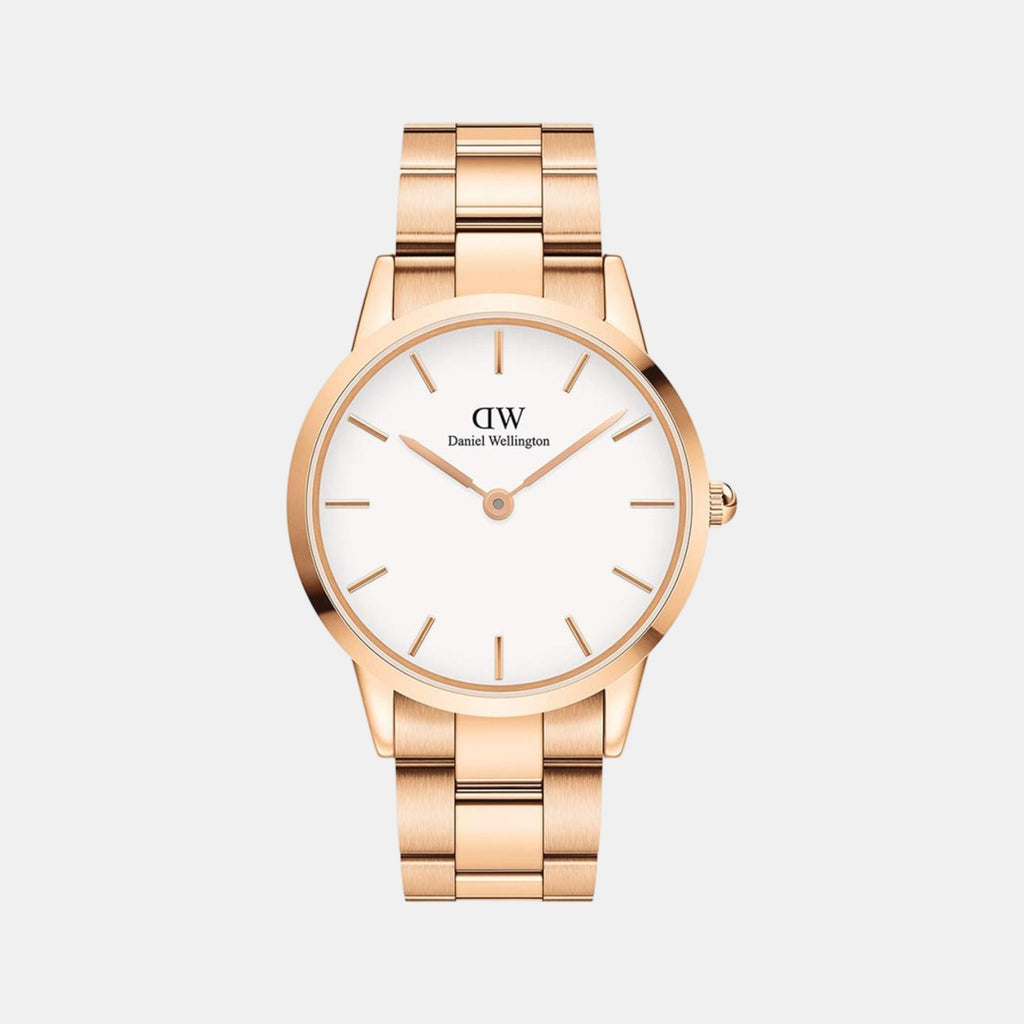 Iconic Link Men Quartz White Dial Analog Stainless Steel Watch DW00100343K