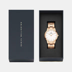 Iconic Link Men Quartz White Dial Analog Stainless Steel Watch DW00100343K