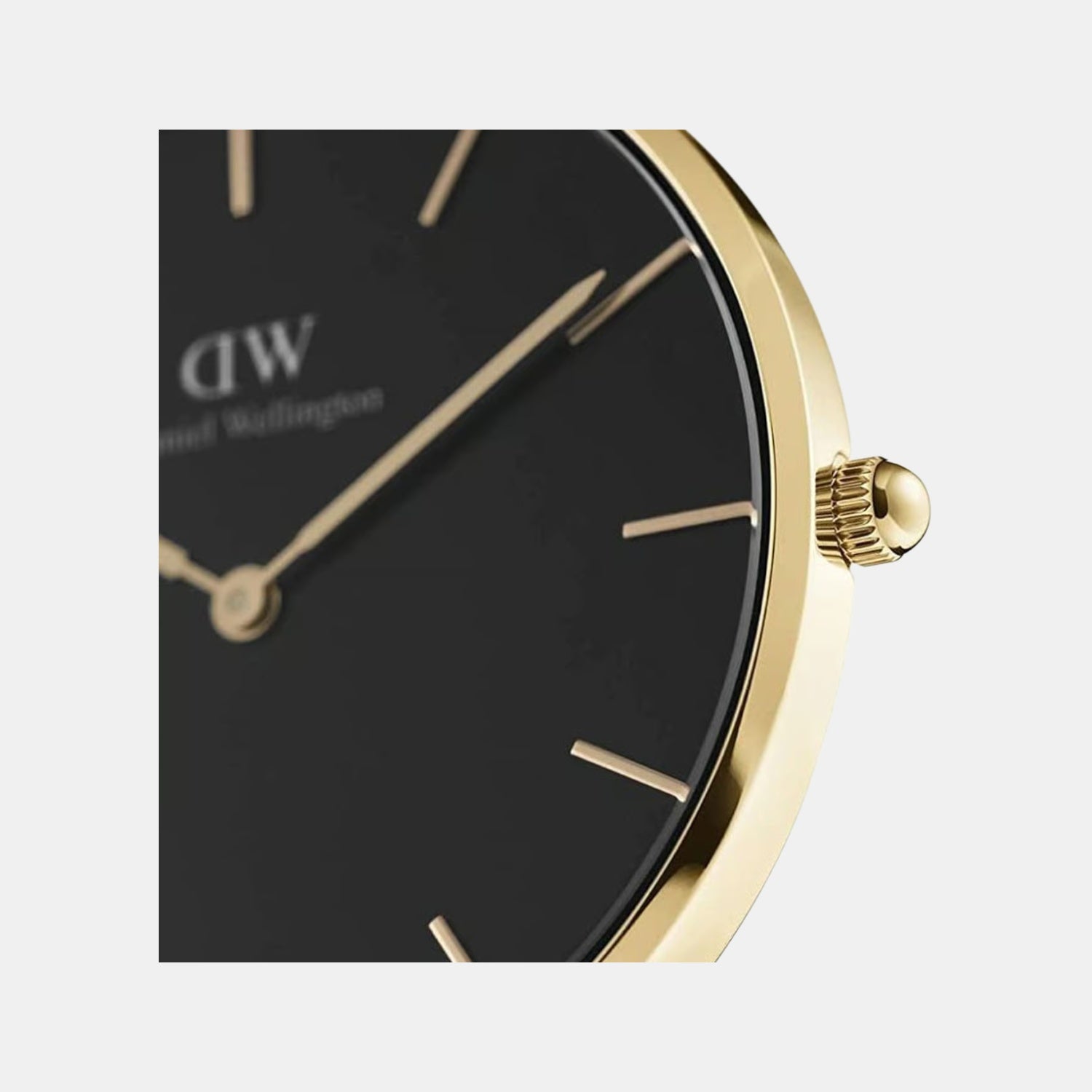 Petite Women Quartz Black Dial Analog Stainless Steel Watch DW00100345