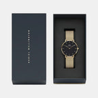 Petite Women Quartz Black Dial Analog Stainless Steel Watch DW00100345