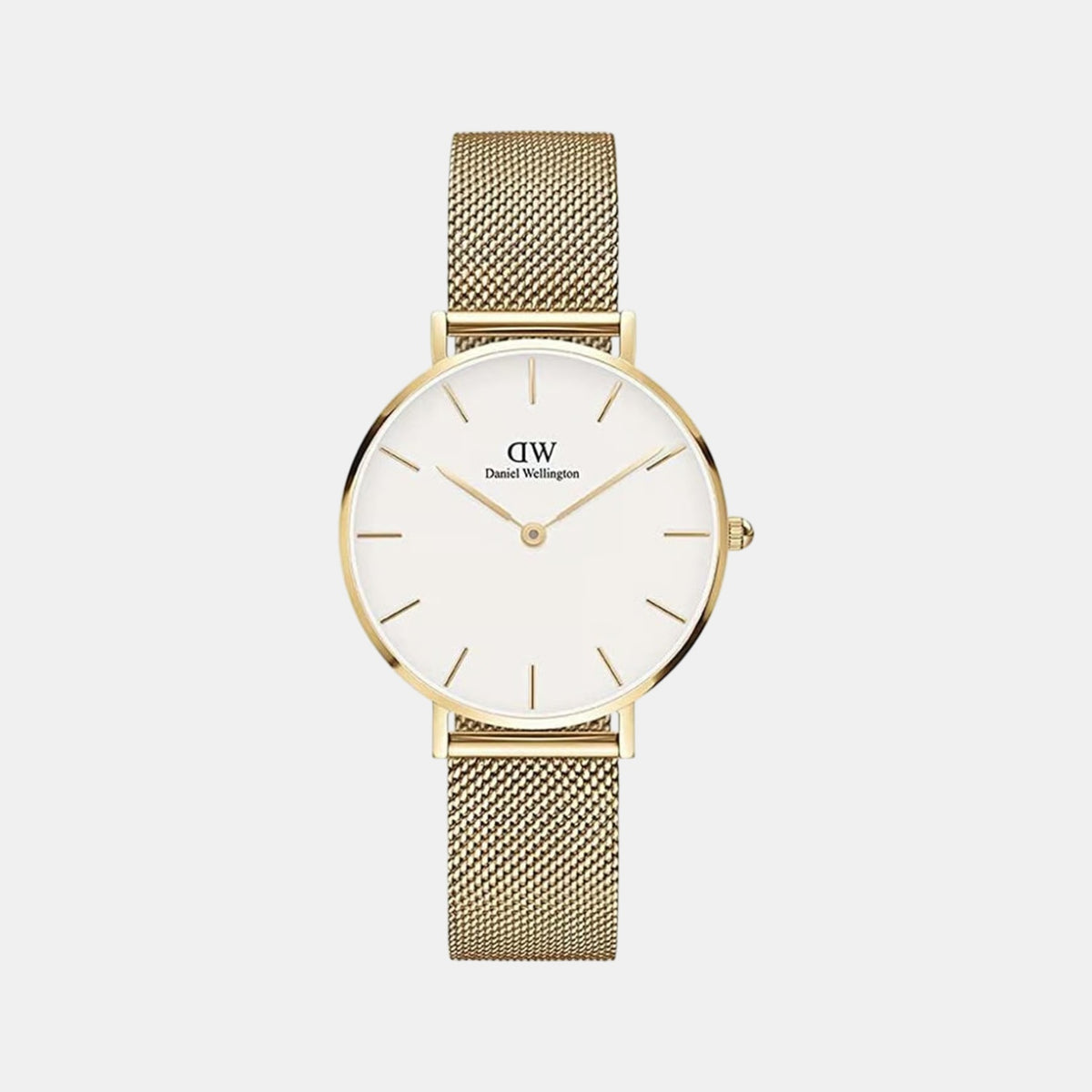 Petite Women Quartz White Dial Analog Stainless Steel Watch DW00100348