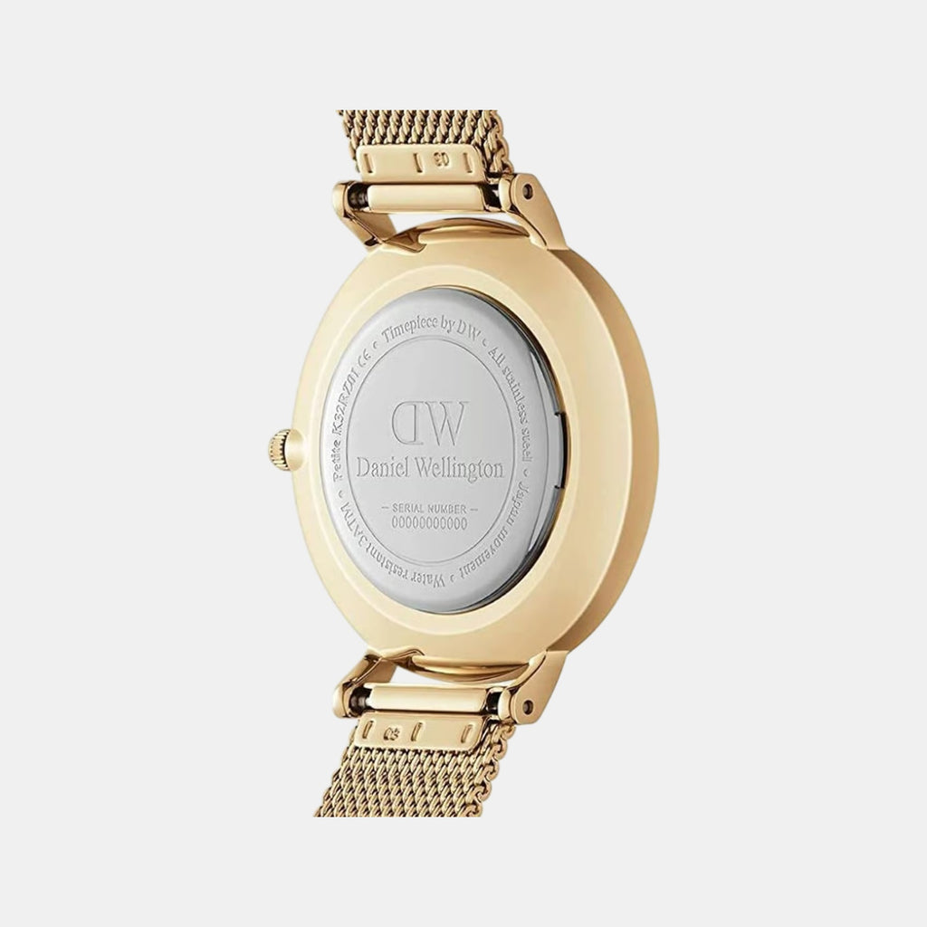 Petite Women Quartz White Dial Analog Stainless Steel Watch DW00100348