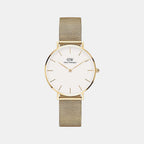 Petite Women Quartz White Dial Analog Stainless Steel Watch DW00100348K