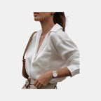 Iconic Women Quartz White Dial Analog Stainless Steel Watch DW00100359