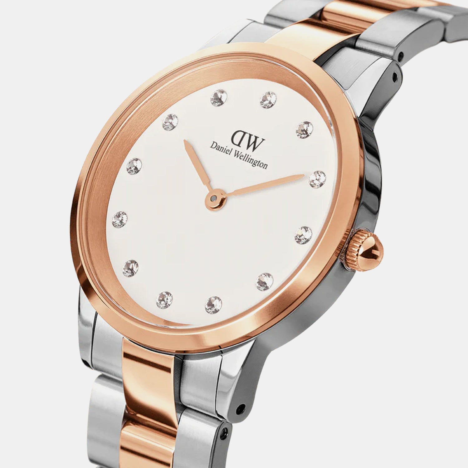 Iconic Women Quartz White Dial Analog Stainless Steel Watch DW00100359
