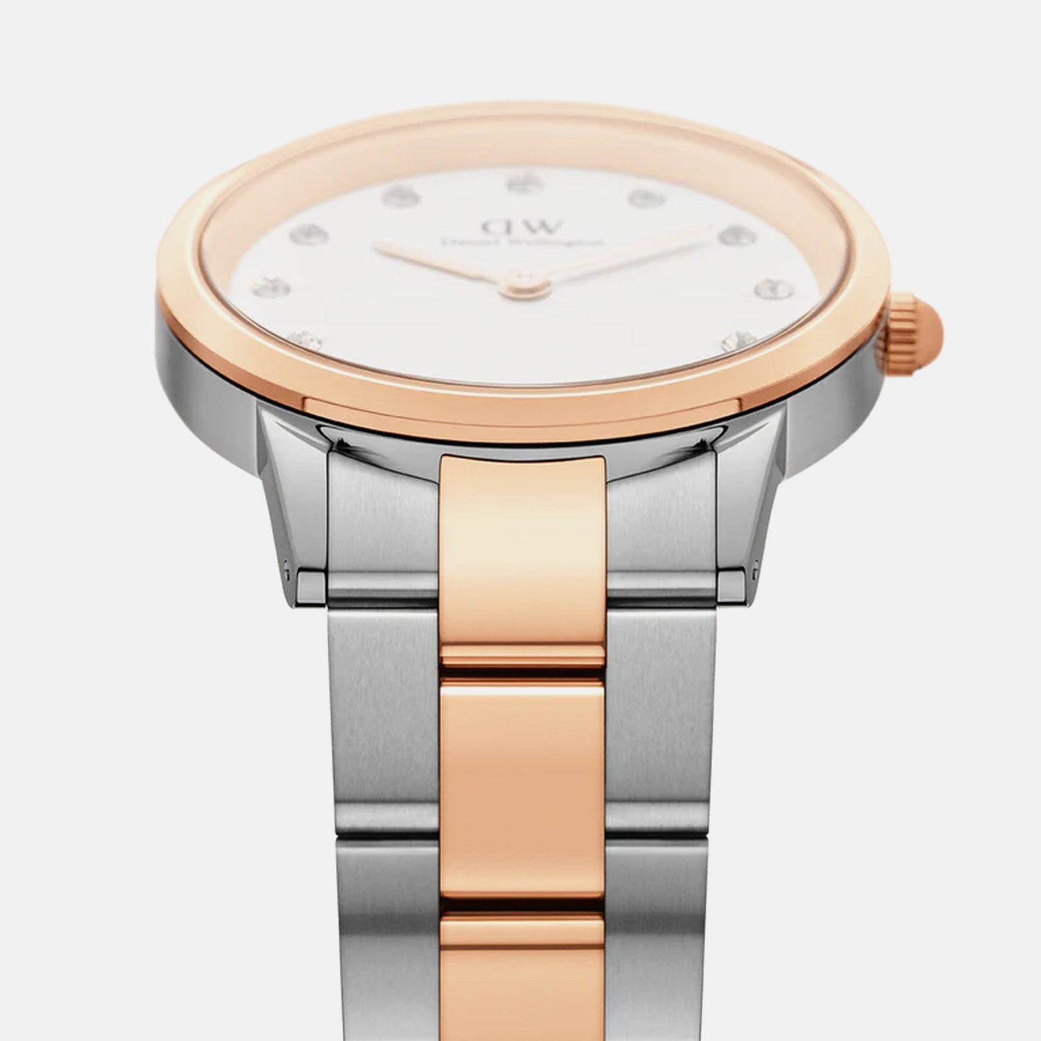 Iconic Women Quartz White Dial Analog Stainless Steel Watch DW00100359