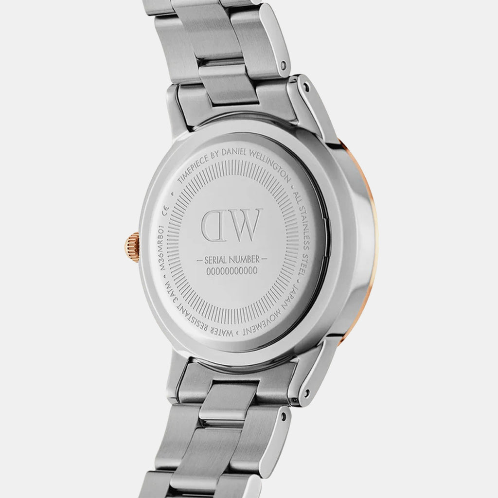 Iconic Women Quartz White Dial Analog Stainless Steel Watch DW00100359
