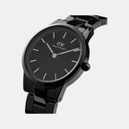 Iconic Women Quartz Black Dial Analog Stainless Steel Watch DW00100415