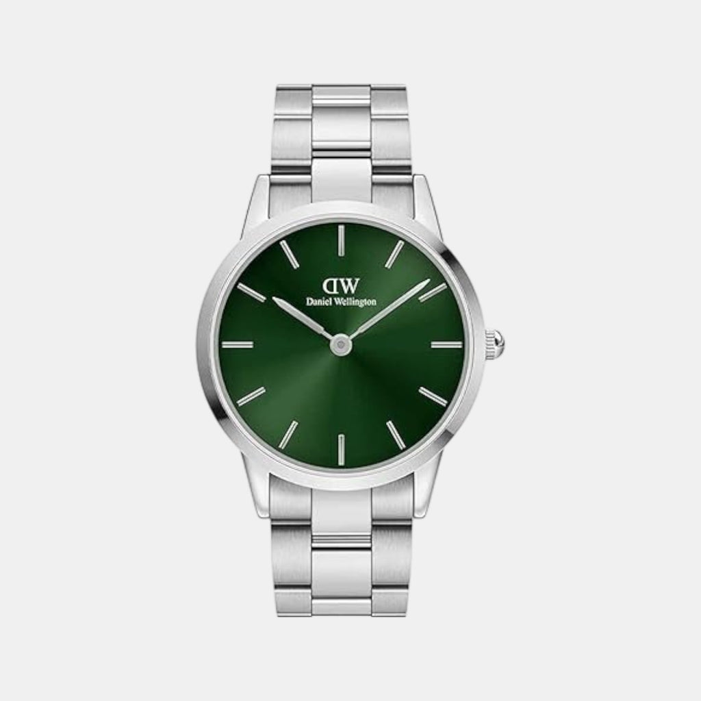 Iconic Link Men Quartz Green Dial Analog Stainless Steel Watch DW00100427K