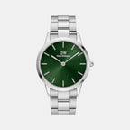 Iconic Link Men Quartz Green Dial Analog Stainless Steel Watch DW00100427K
