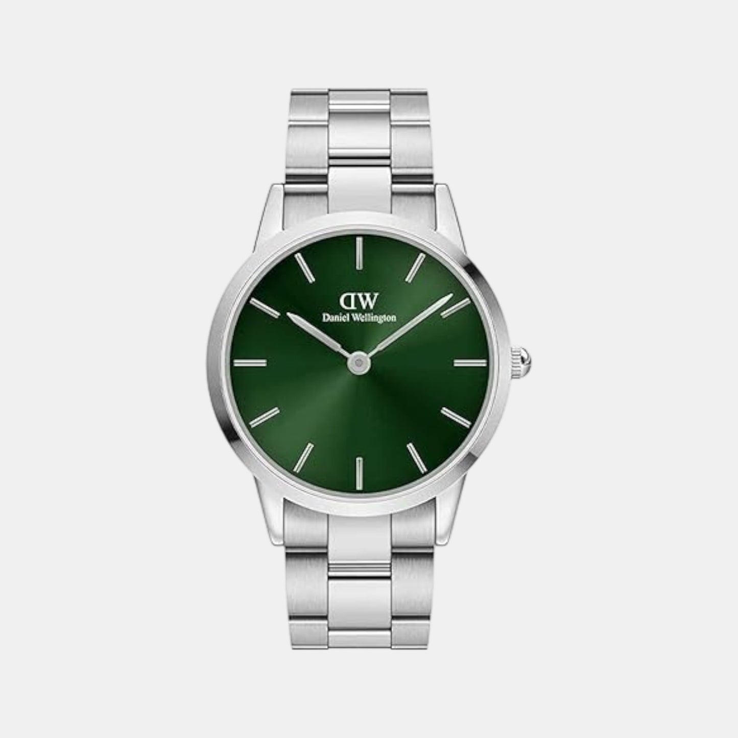 Iconic Link Men Quartz Green Dial Analog Stainless Steel Watch DW00100427K