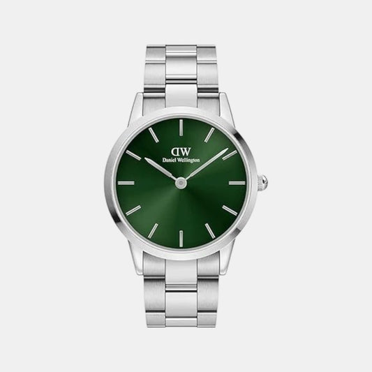Iconic Link Men Quartz Green Dial Analog Stainless Steel Watch DW00100427K