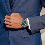 Iconic Link Men Quartz Green Dial Analog Stainless Steel Watch DW00100427K