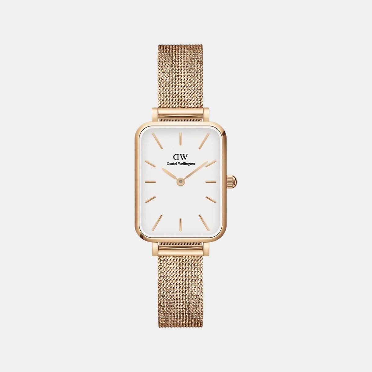 Quadro Women Quartz White Dial Analog Mesh Watch DW00100431K