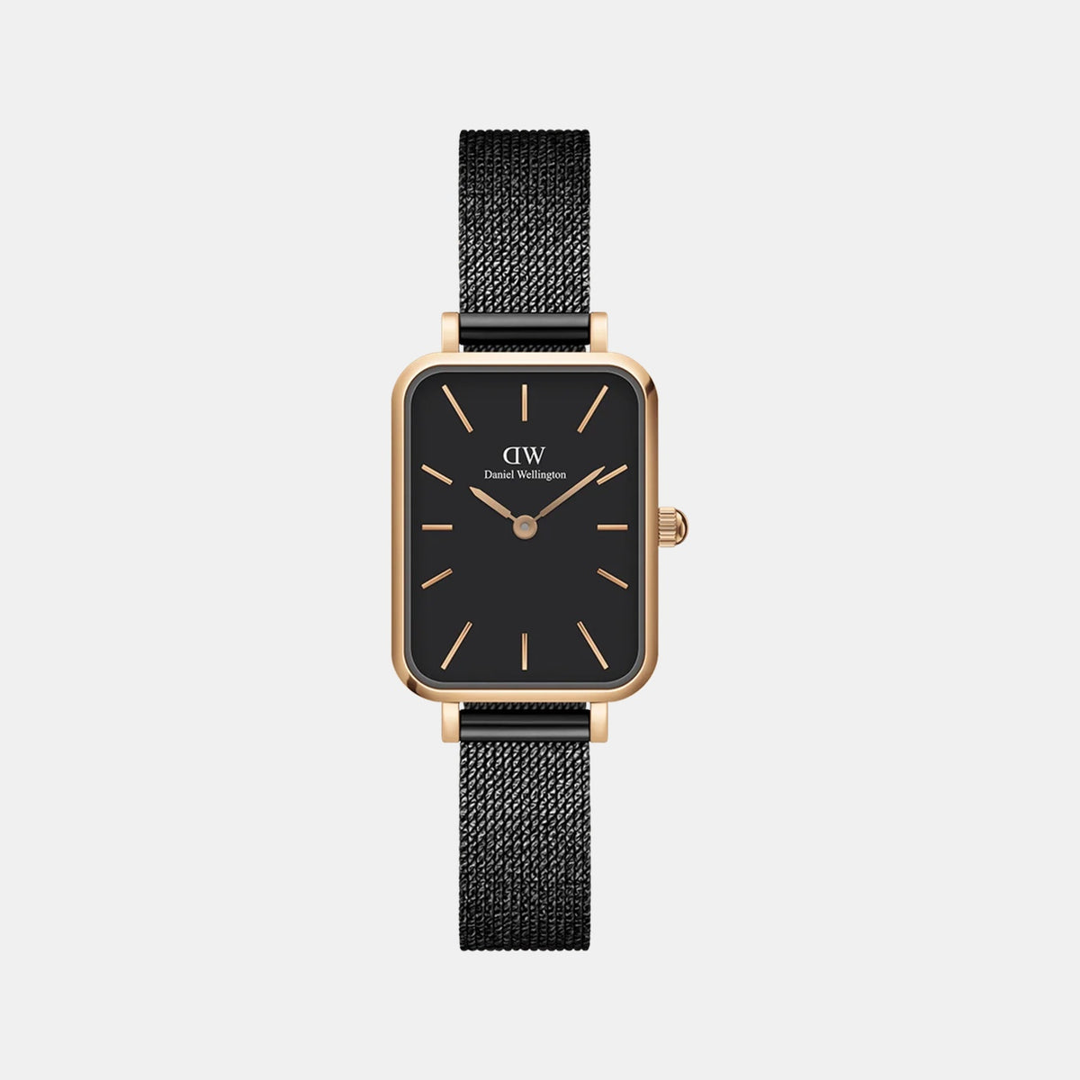 Quadro Women Quartz Black Dial Analog Stainless Steel Watch DW00100433K