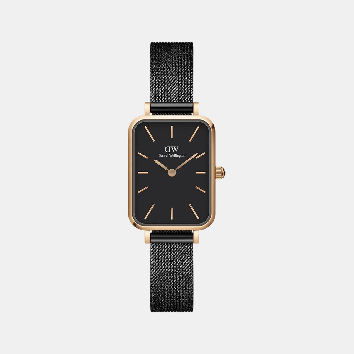 Quadro Women Quartz Black Dial Analog Stainless Steel Watch DW00100433K