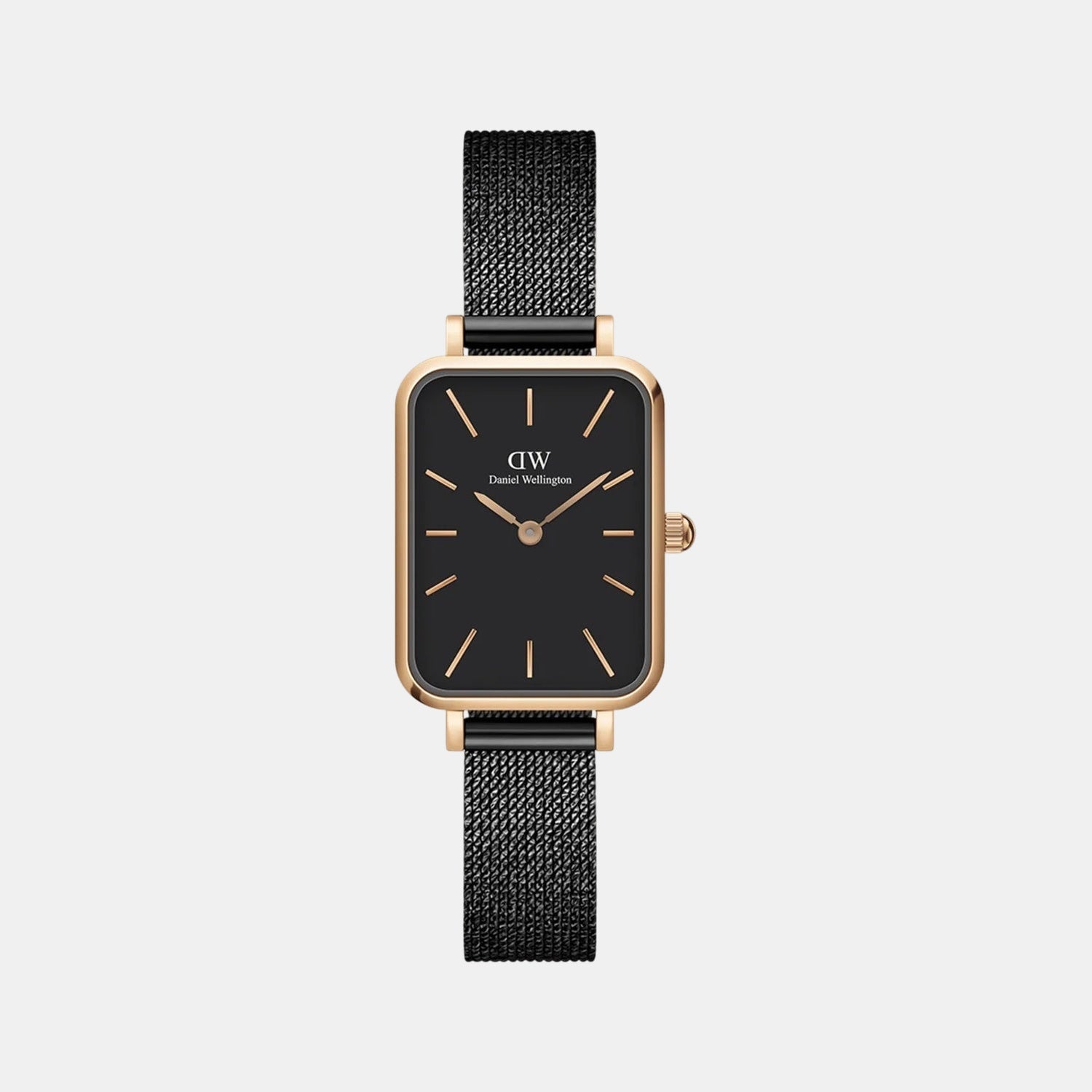 Quadro Women Quartz Black Dial Analog Stainless Steel Watch DW00100433K