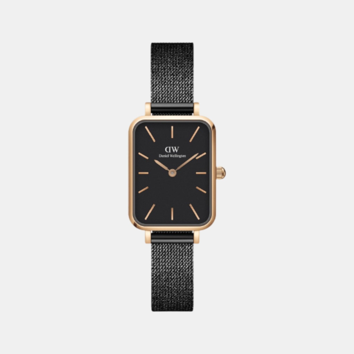 Quadro Women Quartz Black Dial Analog Stainless Steel Watch DW00100433