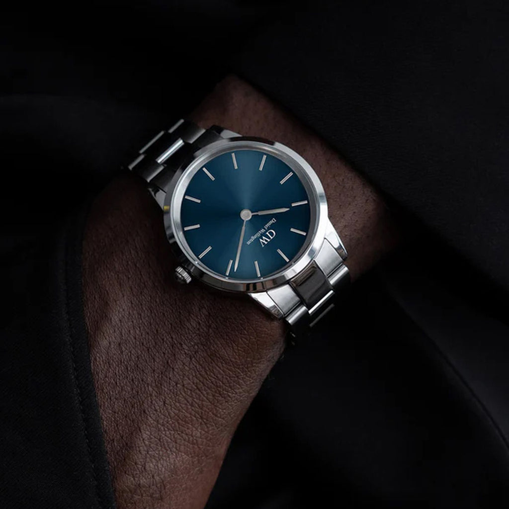 Iconic Women Quartz Blue Dial Analog Stainless Steel Watch DW00100459K