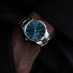 Iconic Women Quartz Blue Dial Analog Stainless Steel Watch DW00100459K