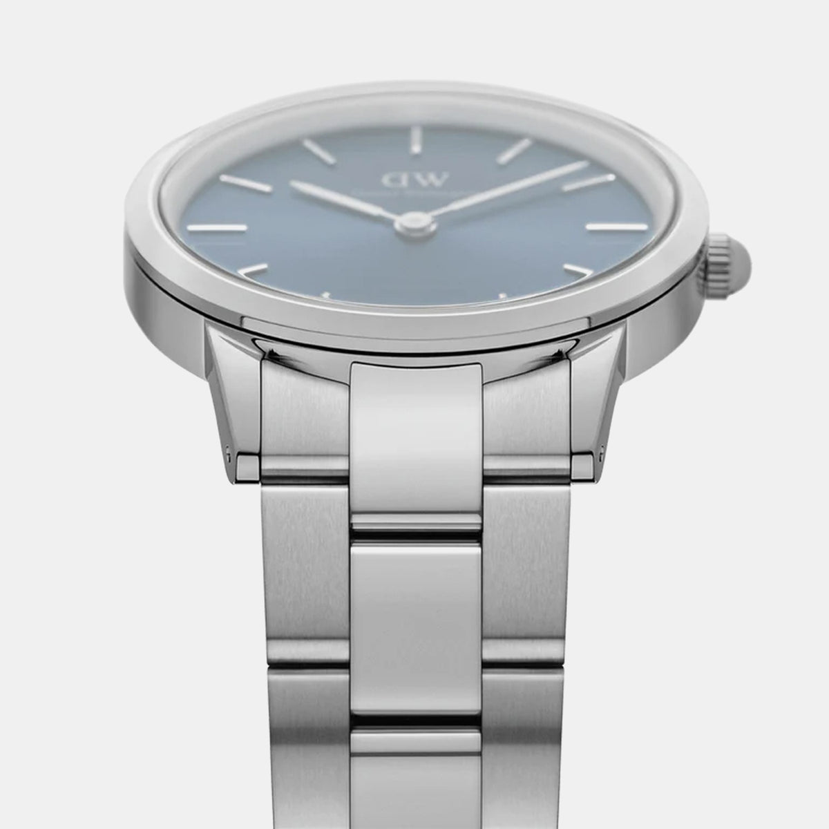 Iconic Women Quartz Blue Dial Analog Stainless Steel Watch DW00100459K
