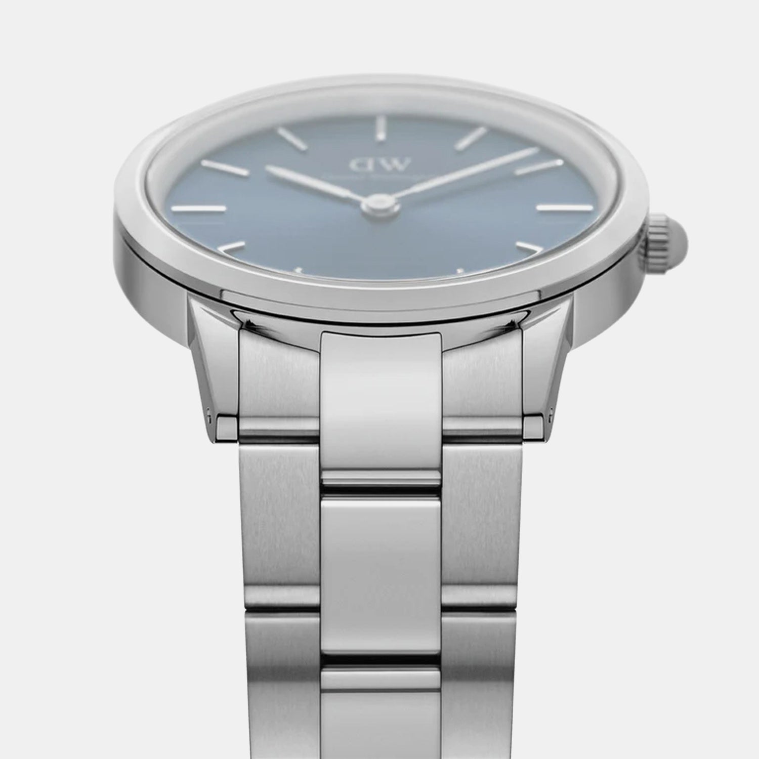 Iconic Women Quartz Blue Dial Analog Stainless Steel Watch DW00100459K