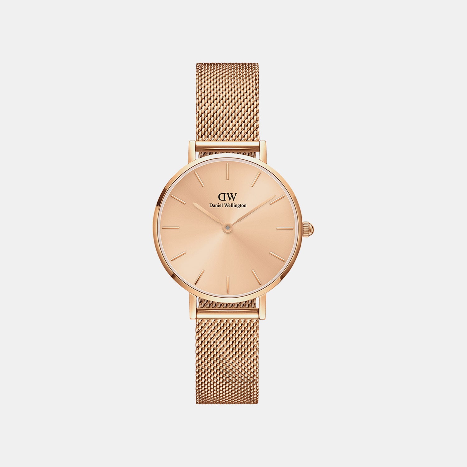 Petite Women Quartz Rose Gold Dial Analog Stainless Steel Watch DW00100470K