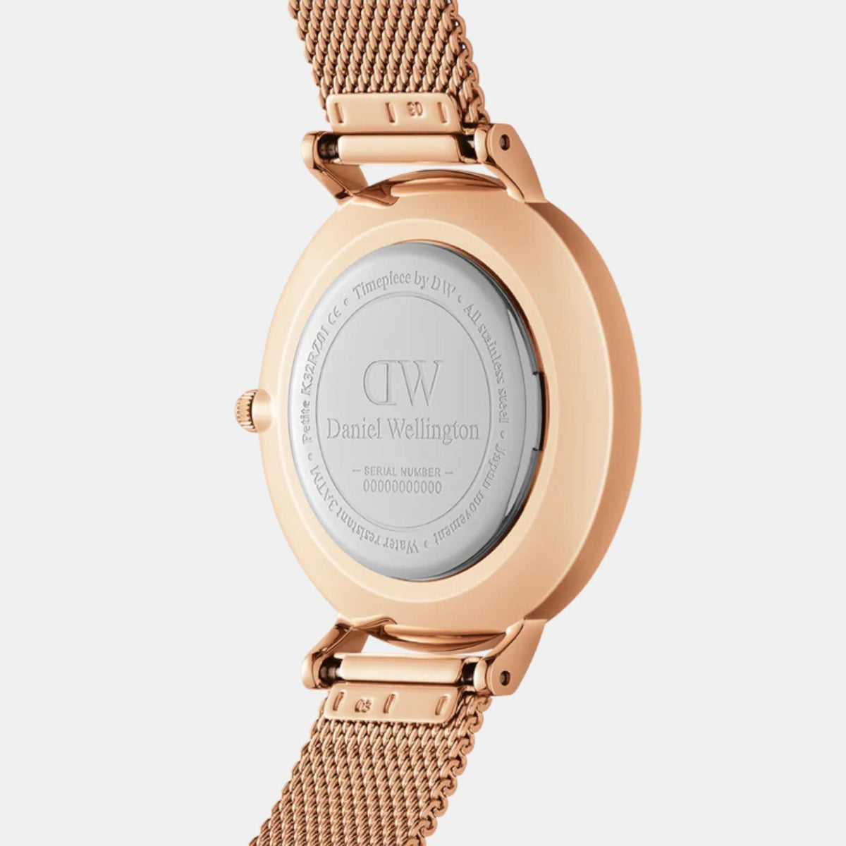 Petite Women Quartz Brown Dial Analog Mesh Watch DW00100477K