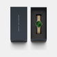Petite Women Quartz Green Dial Analog Stainless Steel Watch DW00100481
