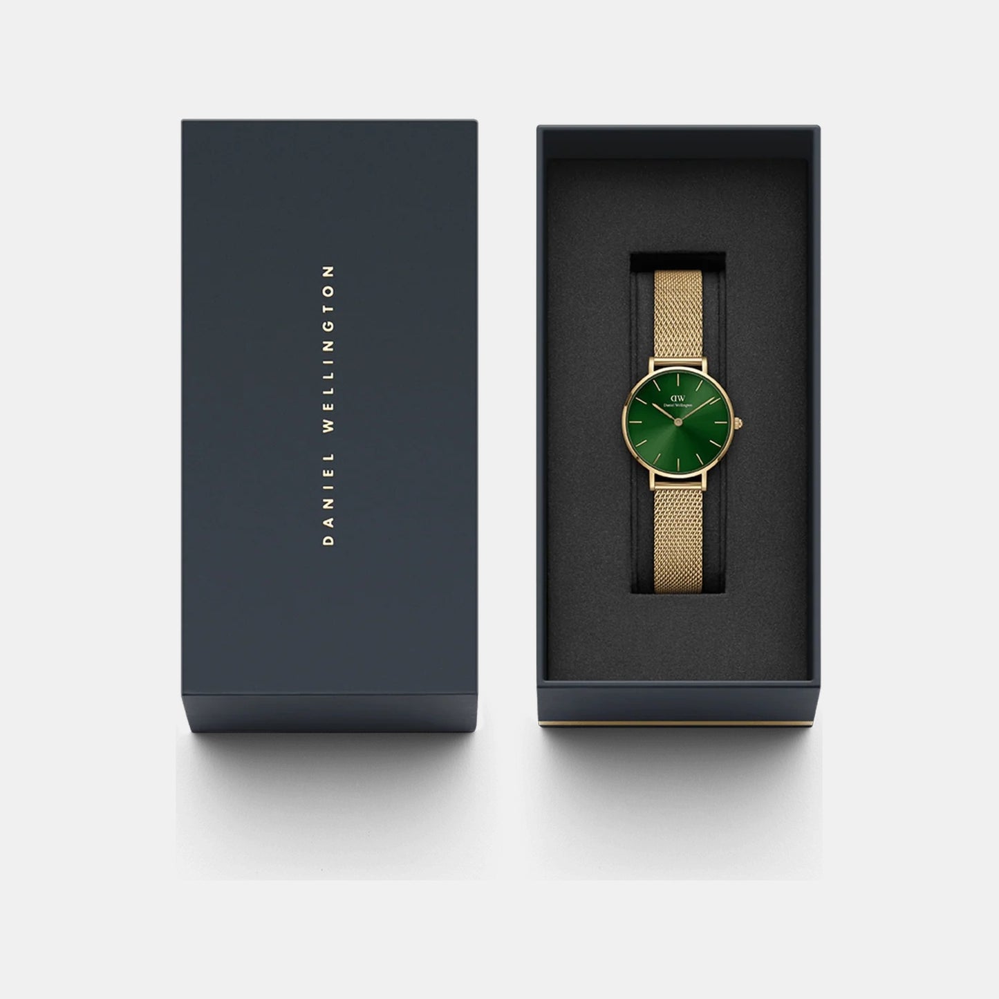 Petite Women Quartz Green Dial Analog Stainless Steel Watch DW00100481