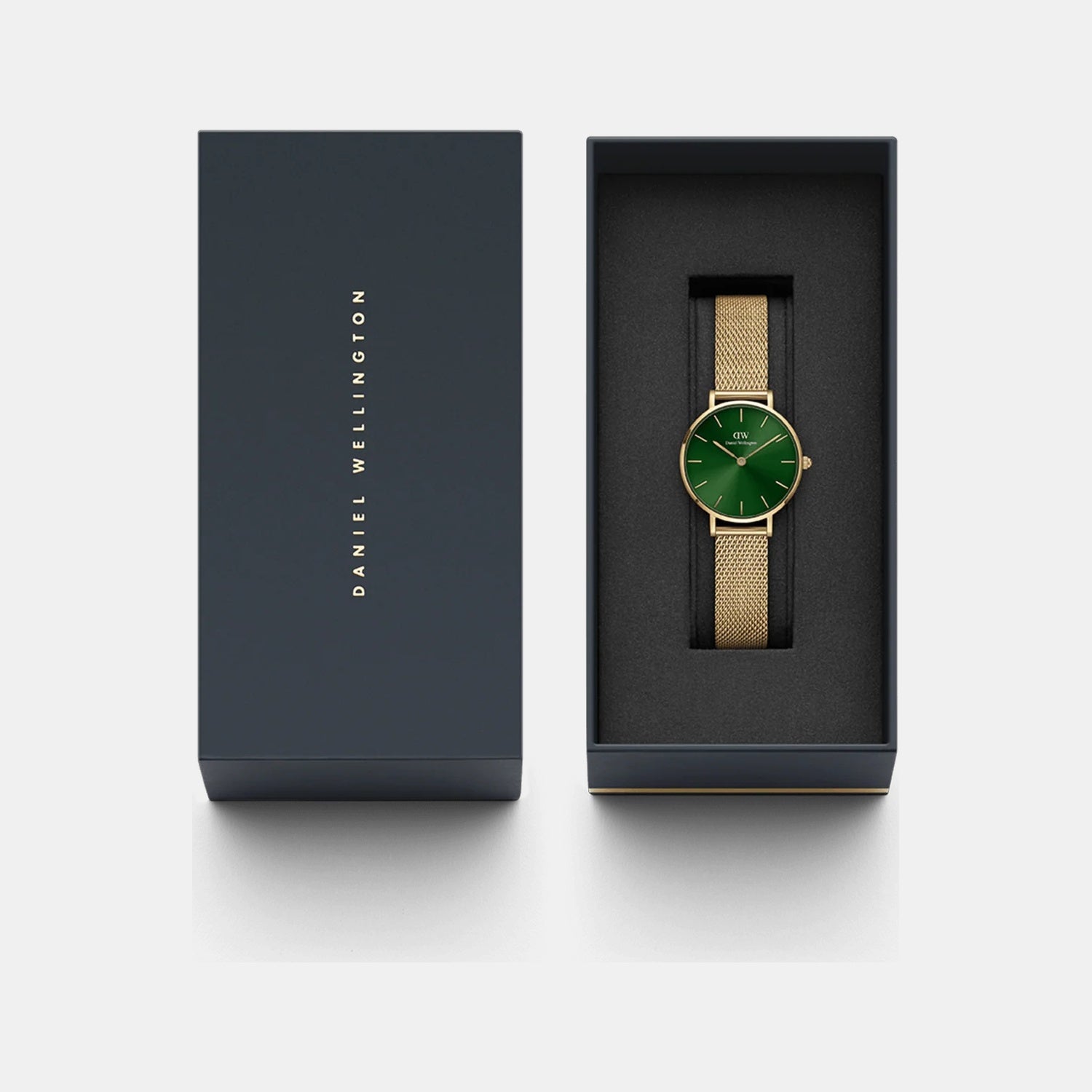 Petite Women Quartz Green Dial Analog Stainless Steel Watch DW00100481