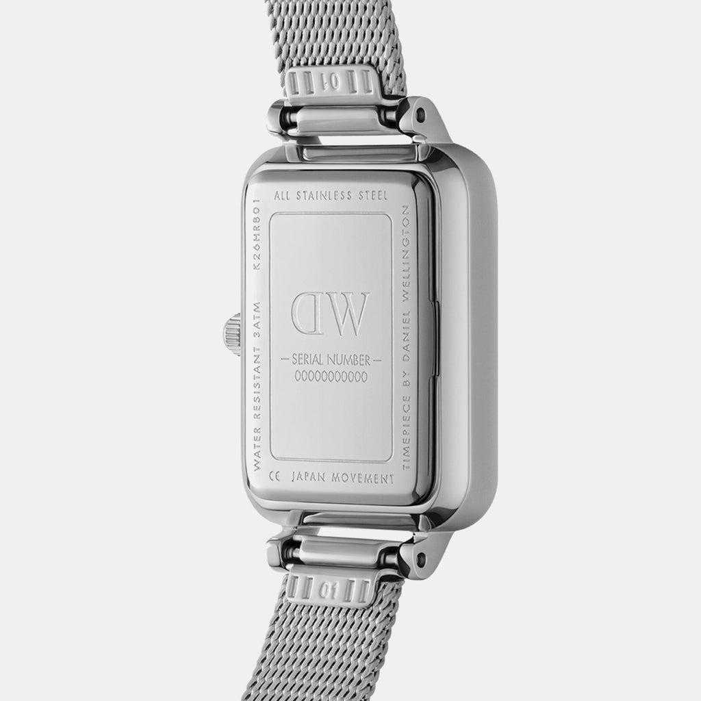 Quadro Women Quartz Silver Dial Analog Mesh Watch DW00100486K