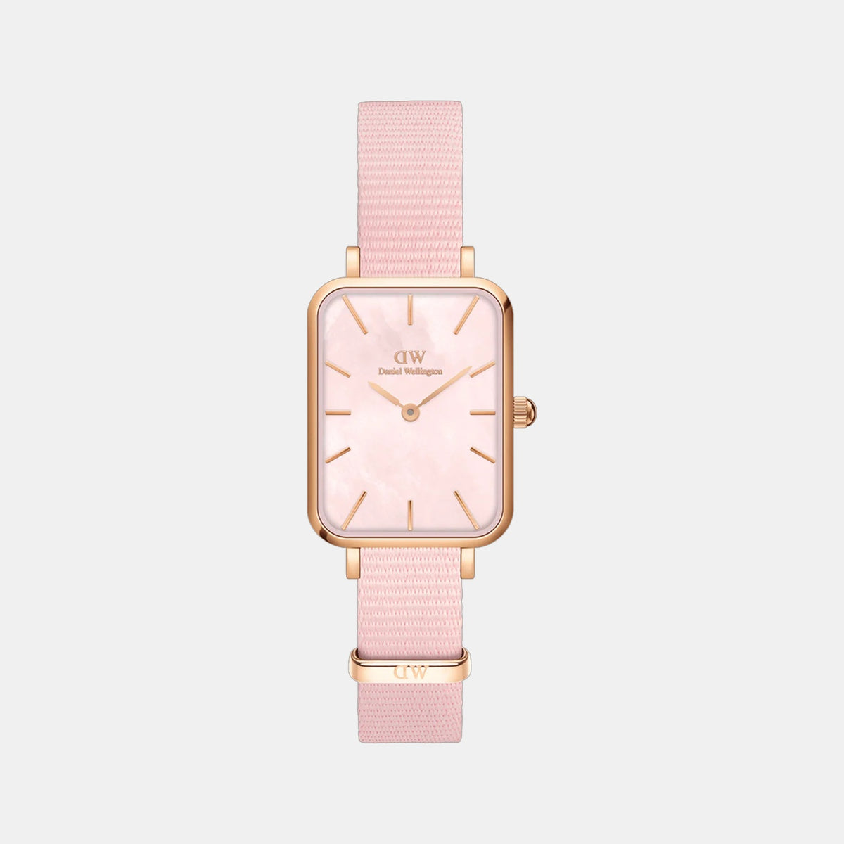 Quadro Women Quartz Mother Of Pearl Dial Analog Silicone Watch DW00100509