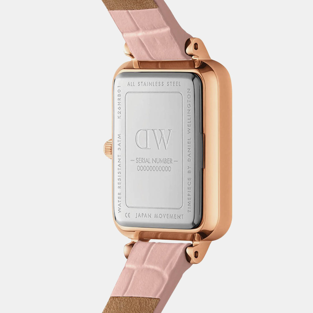 Quadro Women Quartz Rose Gold Dial Analog Nylon Watch DW00100509