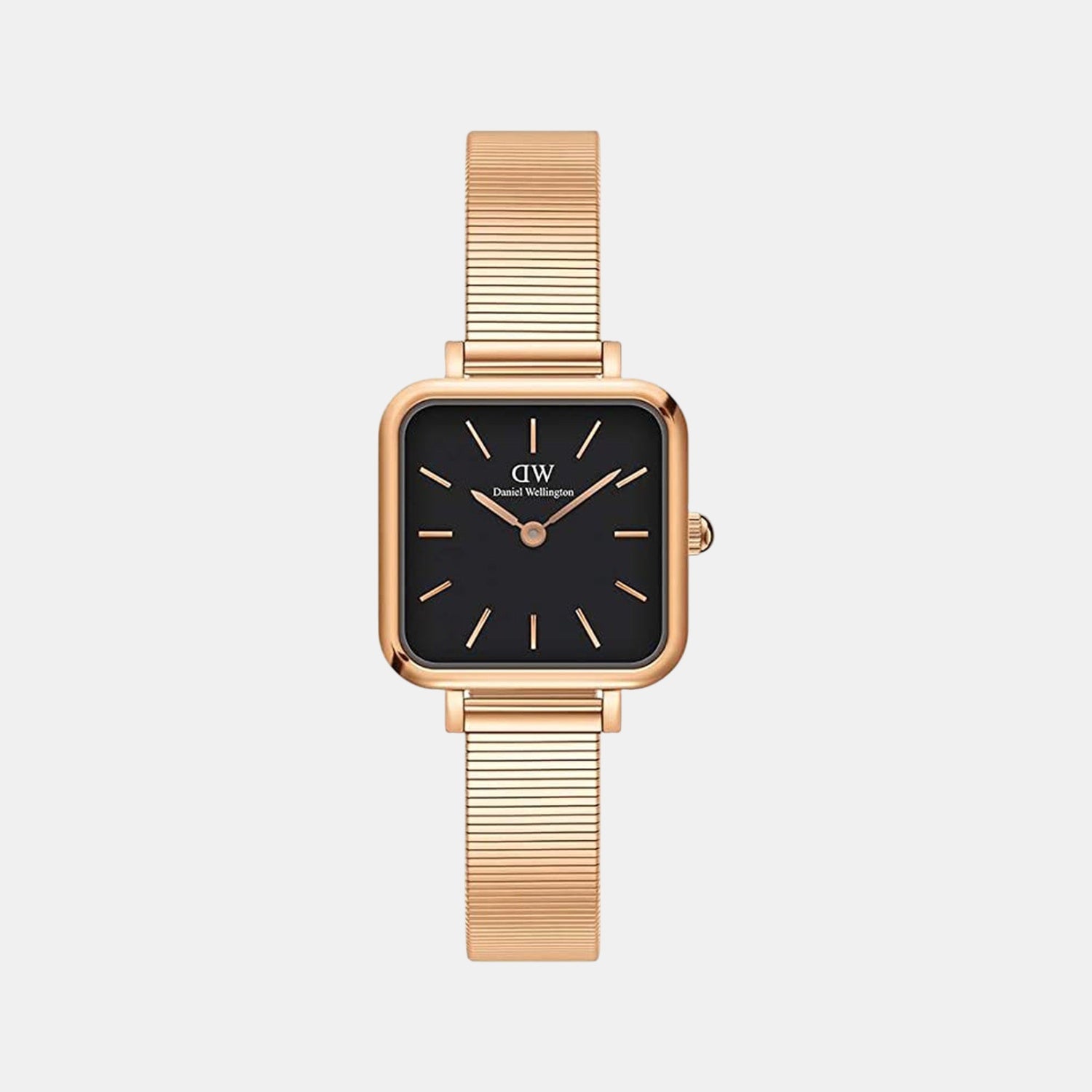 Quadro Women Quartz Black Dial Analog Stainless Steel Watch DW00100518